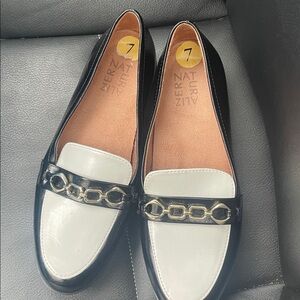 Naturalizer Black and White Loafers